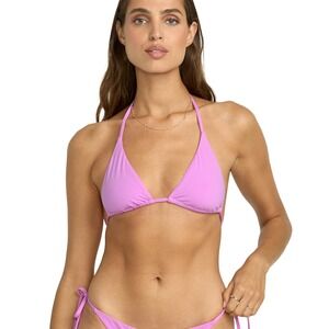 NWT Billabong Sol Searcher Triangle Bikini Top Rose Pink Women Medium
